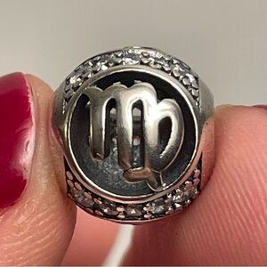 Bracelet Charm Zodiac Sign Virgo with Rhinestones